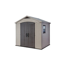 Load image into Gallery viewer, Factor 2.4 x 1.8 m Weather-Resistant Resin Outdoor Garden Shed