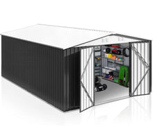 Load image into Gallery viewer, Patiowell 10 ft. W x 12 ft. D Size Upgrade Metal Storage Shed (119 sq. ft.)