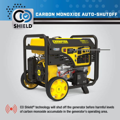 Champion 201110 9200W Electric Start Generator with CO Shield