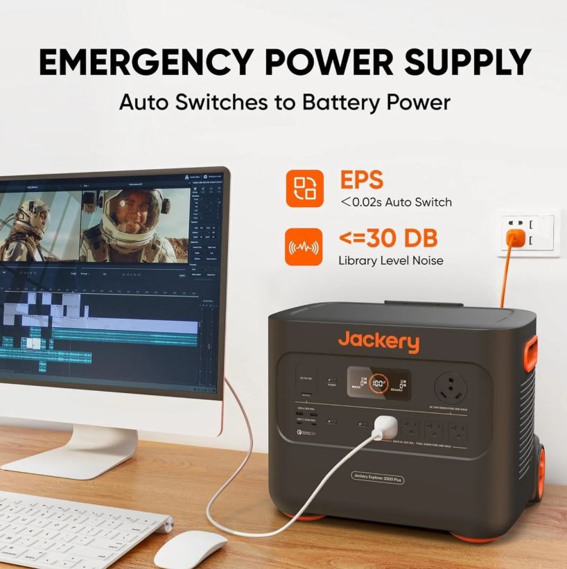 Jackery Solar Generator 4000 Kit (Explorer 2000 Plus + 1X PackPlus E2000 Plus Expandable Battery + 2X200W Solar Panel)