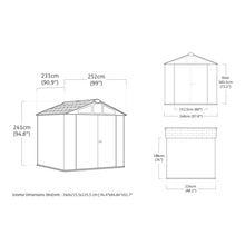 Load image into Gallery viewer, Keter 2.4 x 2.4 m Heavy Duty Outdoor Garden Storage Shed