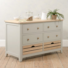Load image into Gallery viewer, Chester Dove Grey Breakfast Bar Island and Stools Set