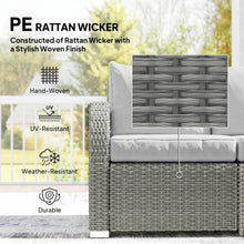 Load image into Gallery viewer, Outsunny 7 Seater Rattan Garden Furniture Set with Reclining Chairs
