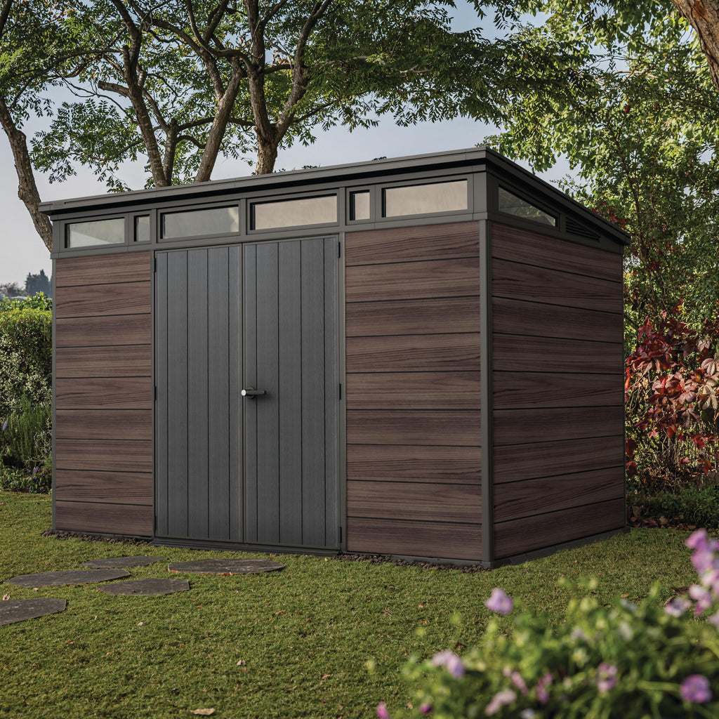 Keter 3.4 x 2.1 m Outdoor Garden Storage Shed with Lockable Double Doors