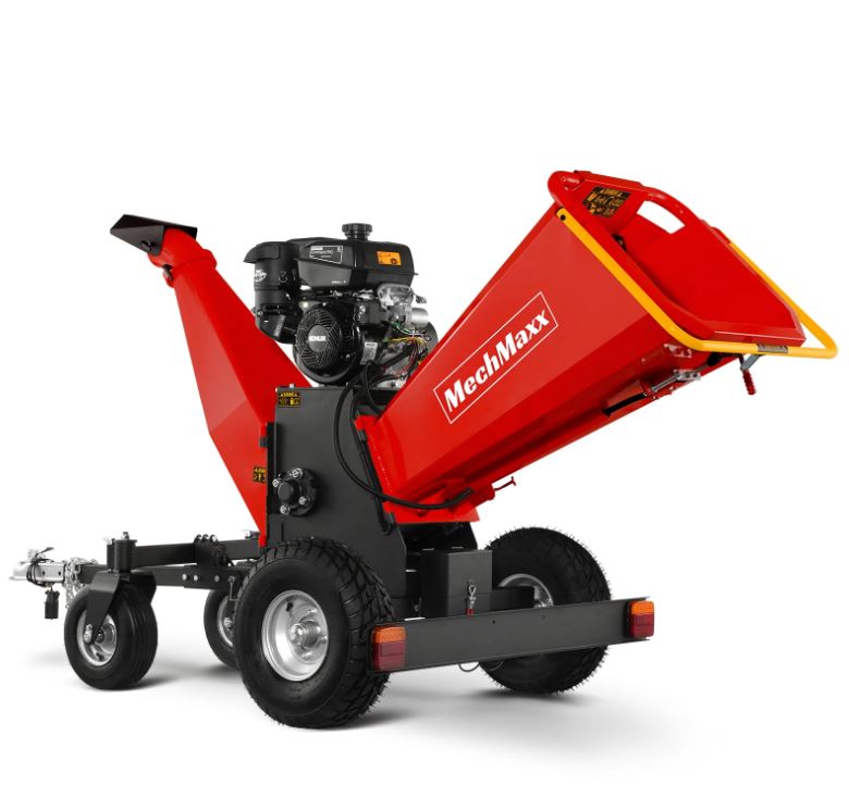 6 inch KOHLER E-Start 429cc 14HP Gas Powered 4 - Wheel Drum Wood Chipper with Taillight , B150