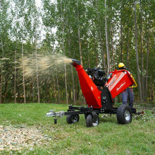 Load image into Gallery viewer, 6 inch KOHLER E-Start 429cc 14HP Gas Powered 4 - Wheel Drum Wood Chipper with Taillight , B150