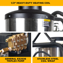 Load image into Gallery viewer, 3,000 PSI 5.0 GPM Hot Water Electric Pressure Washer with General Triplex Pump -  15-530