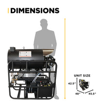 Load image into Gallery viewer, 3,500 PSI 8 GPM Hot Water Diesel Pressure Washer Skid with General Triplex Pump - 5835DG