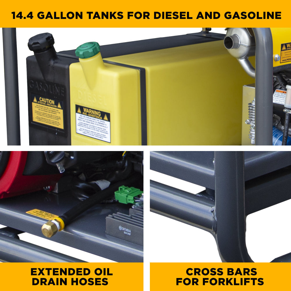 3,000 PSI 8.0GPM Hot Water Pressure Washer with Honda GX690 Engine and General Triplex Pump - HW3024HG12V