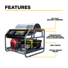Load image into Gallery viewer, 3,000 PSI 8.0GPM Hot Water Pressure Washer with Honda GX690 Engine and General Triplex Pump - HW3024HG12V