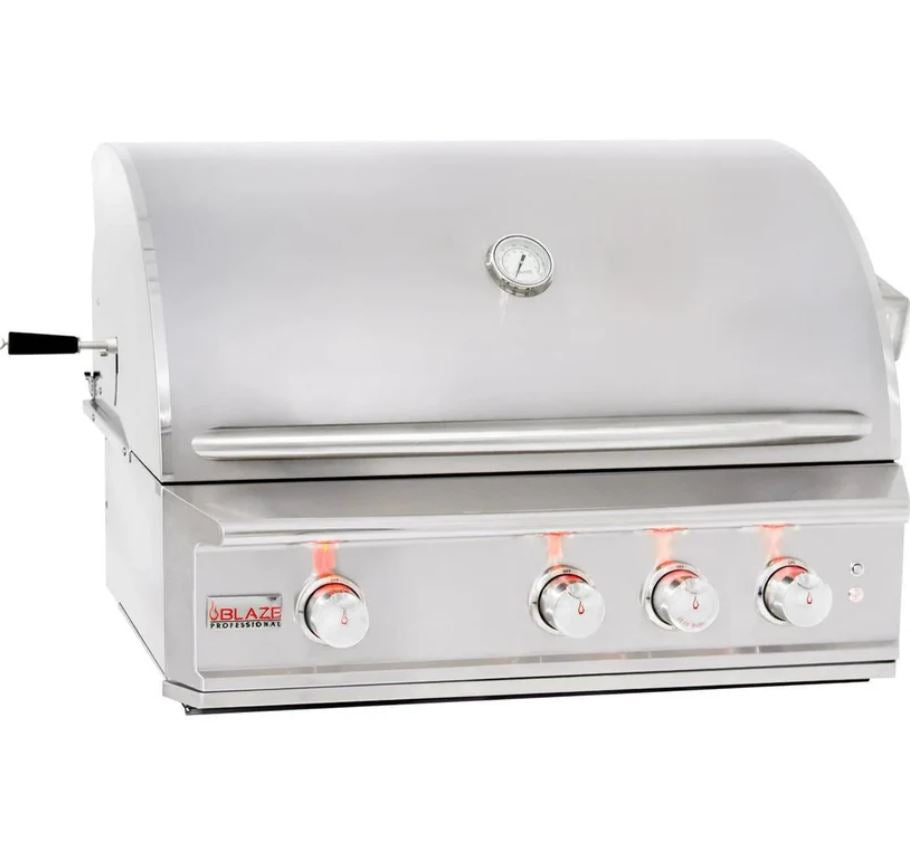 Blaze Professional LUX 34-Inch 3-Burner Built-In Outdoor Gas Grill with Rear Burner