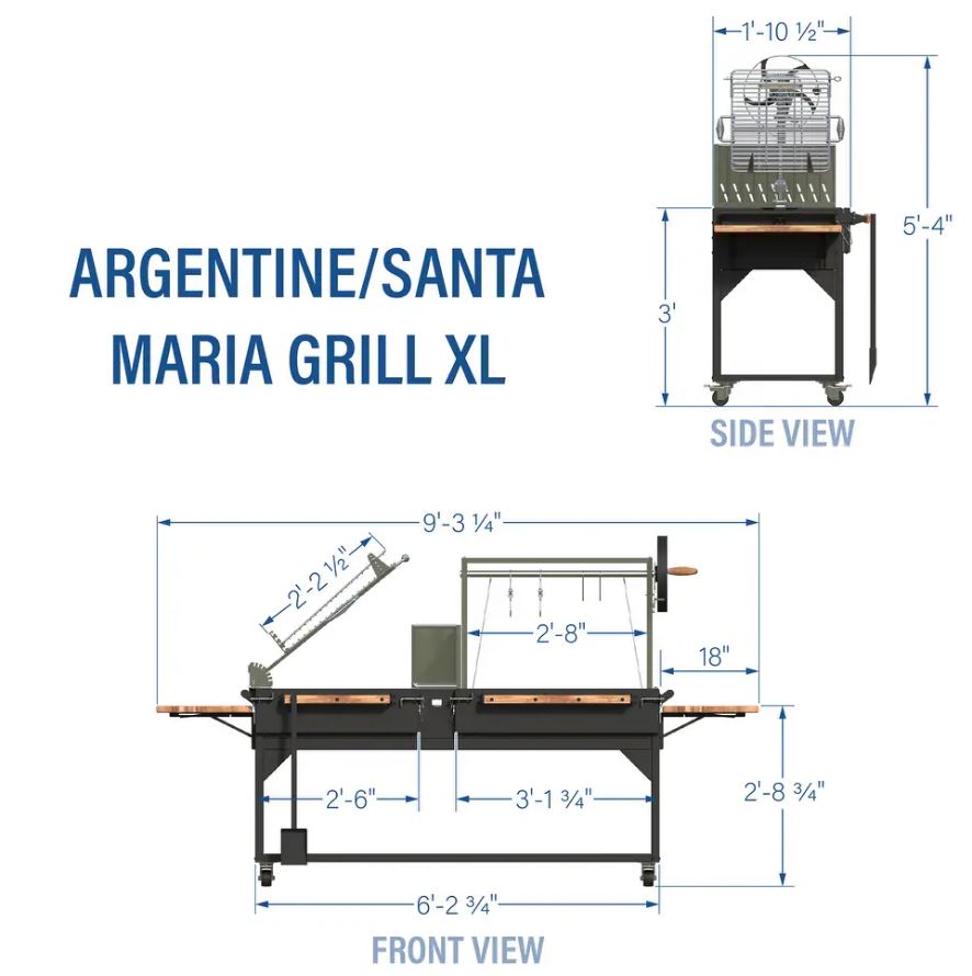Backyard Discovery Argentine Santa Maria XL Wood Fire & Charcoal Grill - argenti