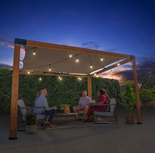 Load image into Gallery viewer, Backyard Discovery Brendan 12 x 10 ft. Cedar Wood Sail Shade Pergola with PowerPort