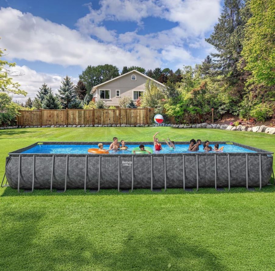Bestway APX 365 31 ft. 4 in. x 16 ft. x 52 in. Rectangular Above Ground Pool Set