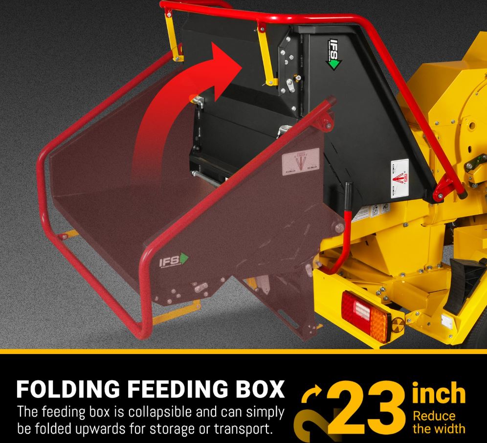 35hp 1000cc ZONSEN E-Start 8 inch Gas Powered Commerical Wood Chipper with Intelligent Hydraulic Feeding System , CROBA TX1000