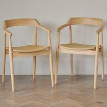 Load image into Gallery viewer, Raleigh Whitewash Dining Table Set - 6 Seater - Carter Whitewash Oak Dining Armchairs
