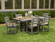 Load image into Gallery viewer, Polywood Lakeside 7-Piece Farmhouse Dining Set – Slate Grey