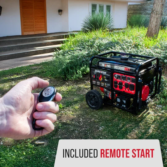 DuroMax DS13000MXT 13,000-Watt/10,500-Watt 500cc Portable Tri Fuel Portable Generator w/ CO Alert