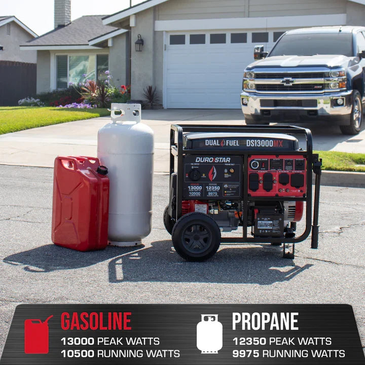 DuroMax DS13000MX 13,000 Watt Dual Fuel Portable MX Generator w/ CO Alert