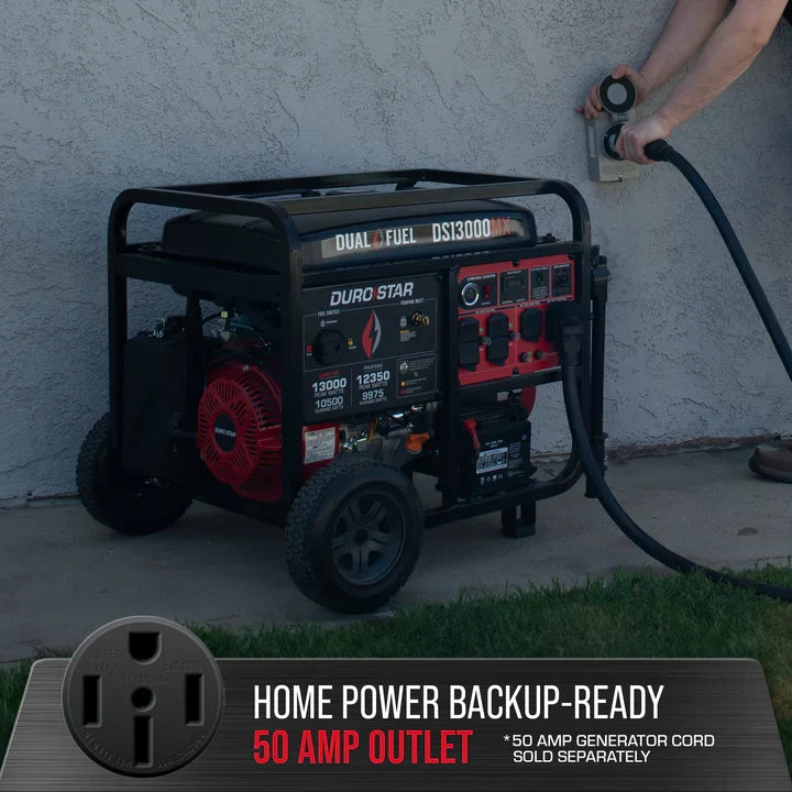 DuroMax DS13000MX 13,000 Watt Dual Fuel Portable MX Generator w/ CO Alert