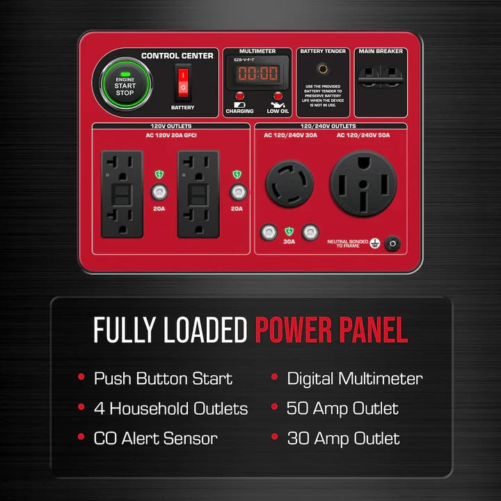 DuroMax DS13000MX 13,000 Watt Dual Fuel Portable MX Generator w/ CO Alert