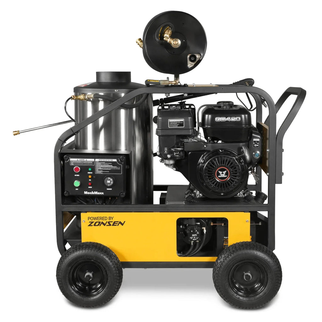 MechMaxx 4000 PSI 4 GPM ZONSEN E-Start Engine Hot Water Pressure Washer with Hose Reel,  HPW40D