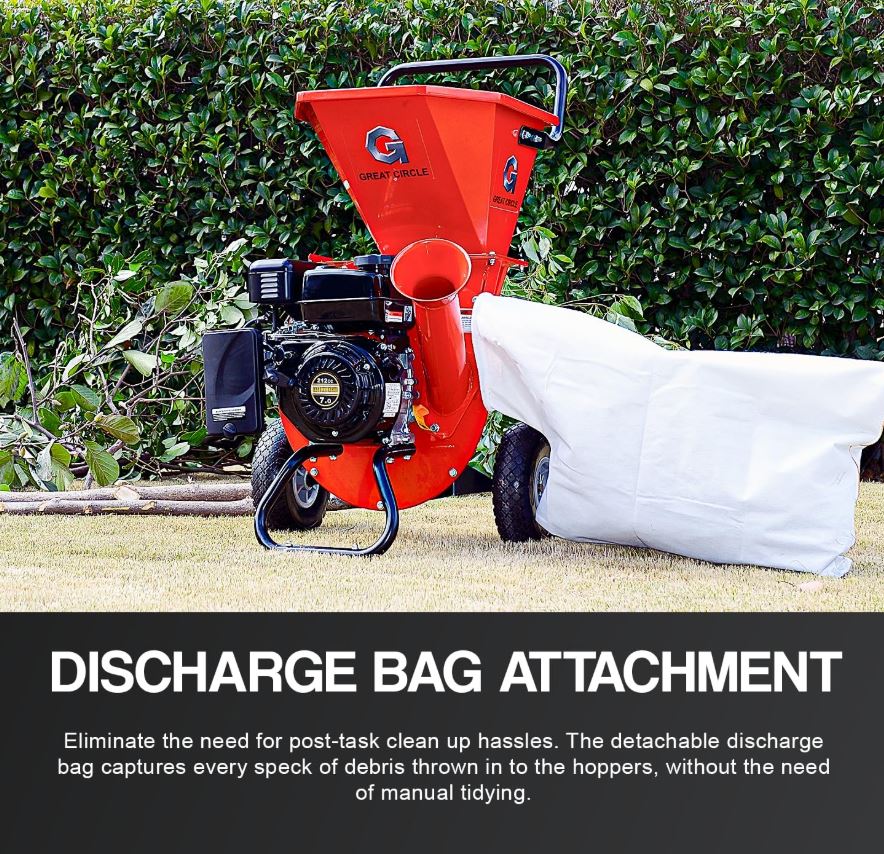 GreatCircleUSA Commercial Heavy Duty 15HP Gas Powered Wood Chipper Shredder 420cc
