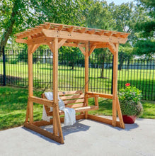 Load image into Gallery viewer, Backyard Discovery Callahan Cedar Wood Pergola Swing for 2 People