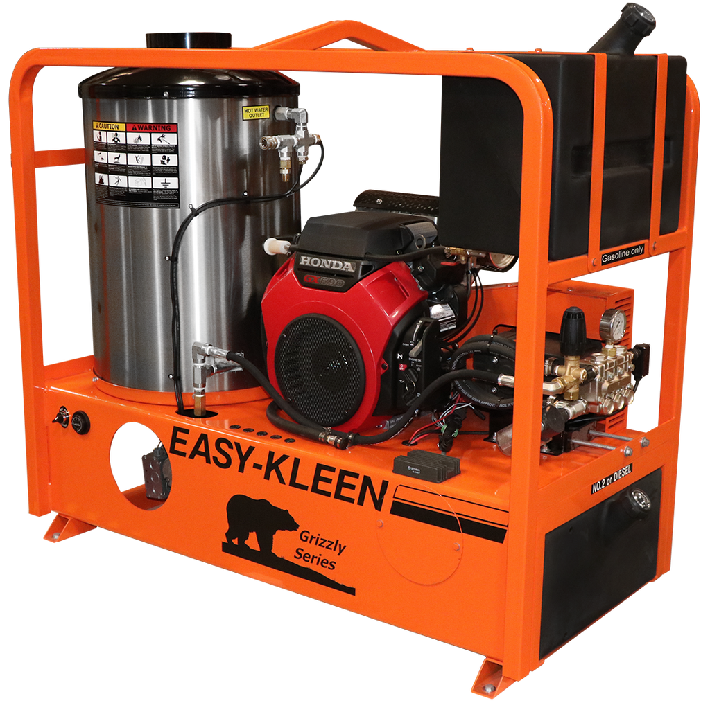 Easy Kleen 5,000 PSI 5 GPM Honda 24 HP Grizzly Industrial Oil Fired Hot Water Gas Pressure Washer EZO5005G/H