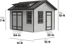 Load image into Gallery viewer, Meadowview 12x10 Do-It-Yourself Wooden Storage Shed with Floor Kit - Does not Include Paint or Roofing Shingles