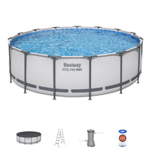 Load image into Gallery viewer, Bestway Steel Pro MAX 15 ft. x 48 in. Round Above Ground Pool Set