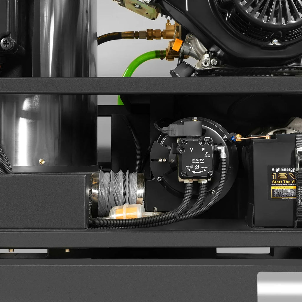 MechMaxx 4000 PSI 4 GPM ZONSEN E-Start Engine Hot Water Pressure Washer Skid Mounted with 245 Gal Tank,  HPW40DBT