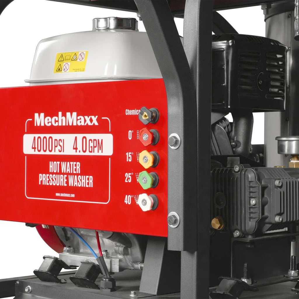 MechMaxx 4000 PSI 4 GPM HONDA E-Start Engine Hot Water Pressure Washer with Hose Reel,  HPW40H