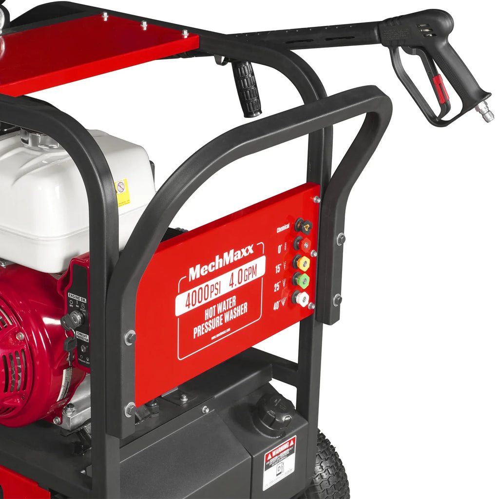 MechMaxx 4000 PSI 4 GPM HONDA E-Start Engine Hot Water Pressure Washer with Hose Reel,  HPW40H