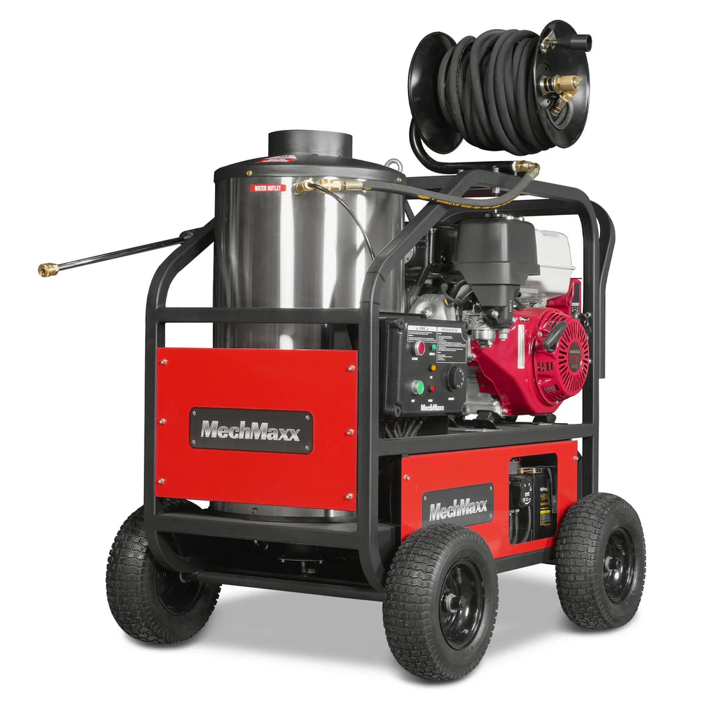 MechMaxx 4000 PSI 4 GPM HONDA E-Start Engine Hot Water Pressure Washer with Hose Reel,  HPW40H