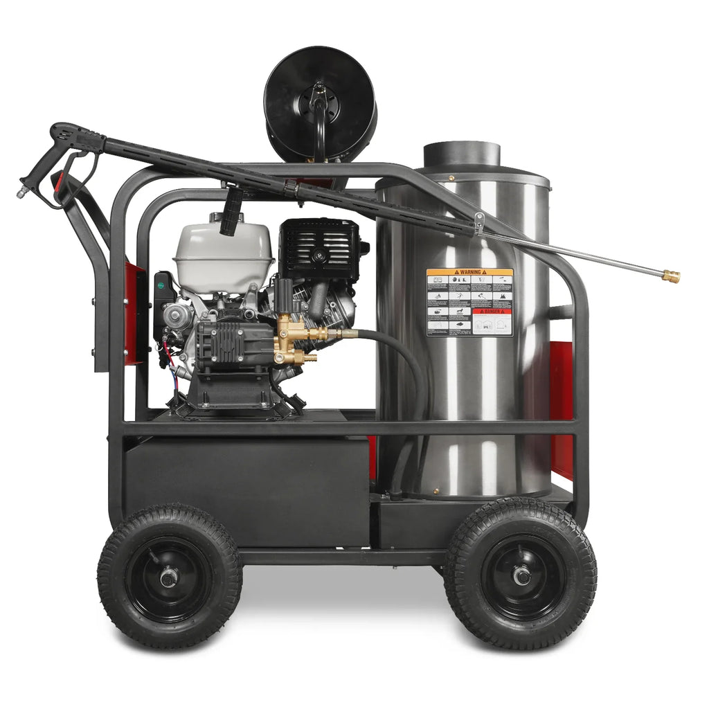 MechMaxx 4000 PSI 4 GPM HONDA E-Start Engine Hot Water Pressure Washer with Hose Reel,  HPW40H