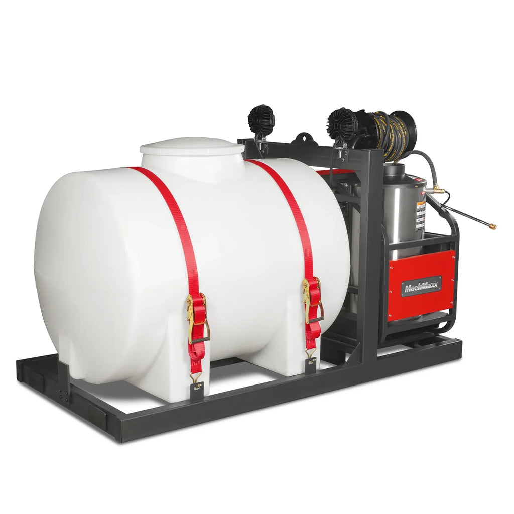 MechMaxx 4000 PSI 4 GPM HONDA E-Start Engine Hot Water Pressure Washer Skid Mounted with 245 Gal Tank, HPW40HBT