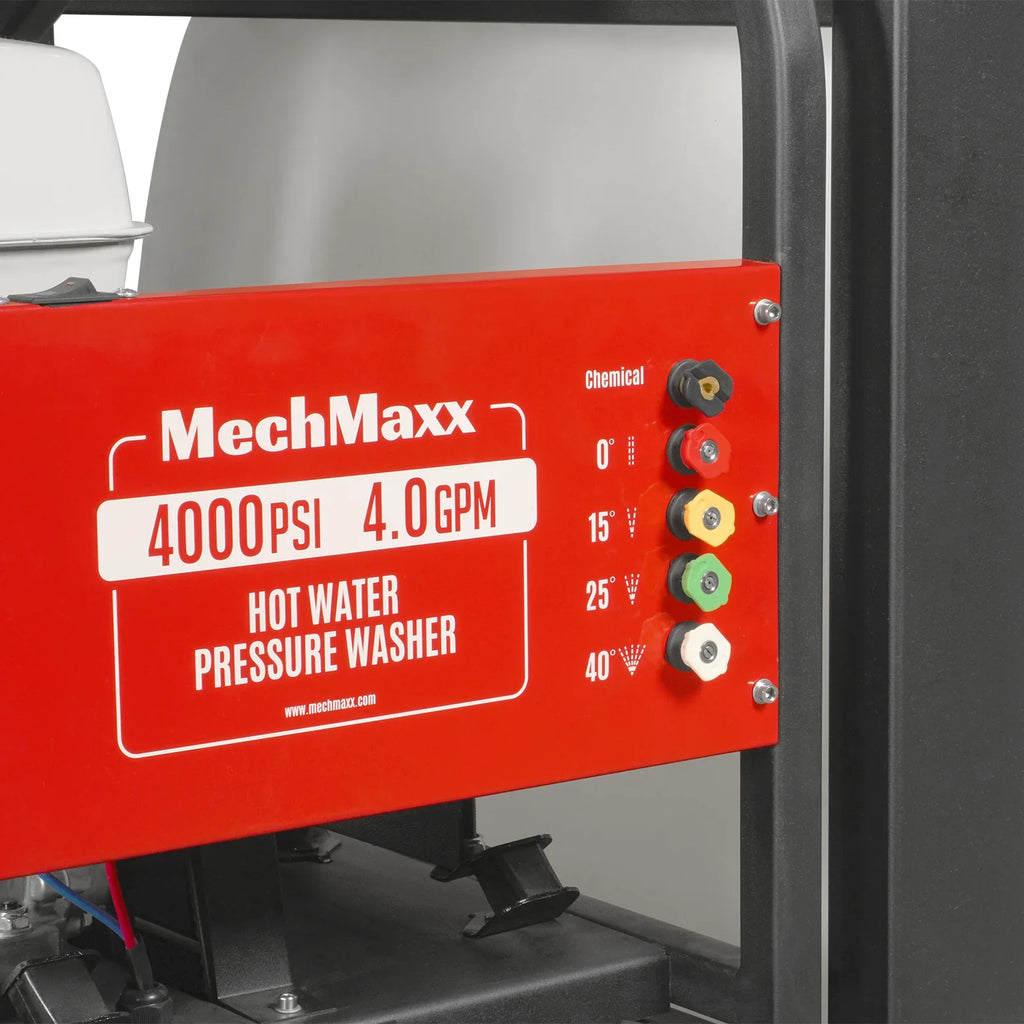 MechMaxx 4000 PSI 4 GPM HONDA E-Start Engine Hot Water Pressure Washer Skid Mounted with 245 Gal Tank, HPW40HBT