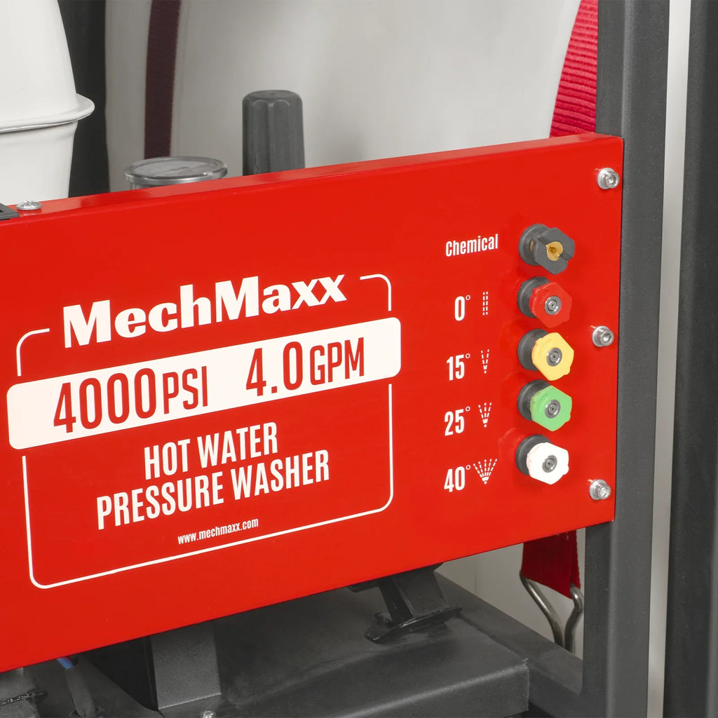 MechMaxx 4000 PSI 4 GPM HONDA E-Start Engine Hot Water Pressure Washer Skid Mounted with 175 Gal Tank,  HPW40HT