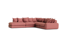 Load image into Gallery viewer, Wodge Modular Chaise Corner Sofa - Large Right Hand - Slubby - Whipped Cream - White