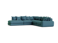 Load image into Gallery viewer, Wodge Modular Chaise Corner Sofa - Large Right Hand - Slubby - Whipped Cream - White