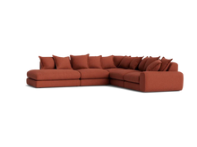 Load image into Gallery viewer, Wodge Modular Chaise Corner Sofa - Large Right Hand - Slubby - Whipped Cream - White