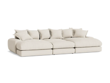 Load image into Gallery viewer, Wodge Chaise Movie Sofa - Cinema - Twill - Whipped Cream - White