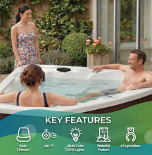 Load image into Gallery viewer, Lifesmart Spas LS300 Plus 2-Person Plug and Play Hot Tub with 17 Jets &amp; Ozonator