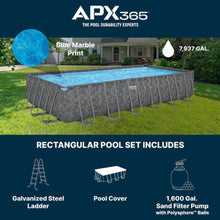 Load image into Gallery viewer, Bestway APX 365 24 ft. x 12 ft. x 52 in. Rectangular Above Ground Pool Set