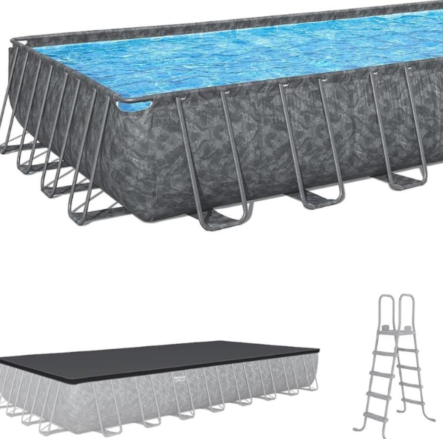 Bestway APX 365 31 ft. 4 in. x 16 ft. x 52 in. Rectangular Above Ground Pool Set