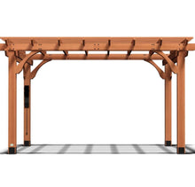 Load image into Gallery viewer, Backyard Discovery Beaumont 14 ft. x 12 ft. Cedar Wood Pergola with PowerPort