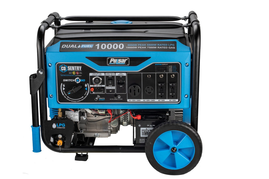 Pulsar PG10000BRCO Pulsar 10,000 Watt Dual Fuel Generator with Recoil, Remote, Push Button Start & CO Alert