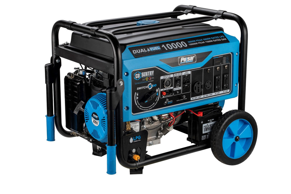 Pulsar PG10000BRCO Pulsar 10,000 Watt Dual Fuel Generator with Recoil, Remote, Push Button Start & CO Alert