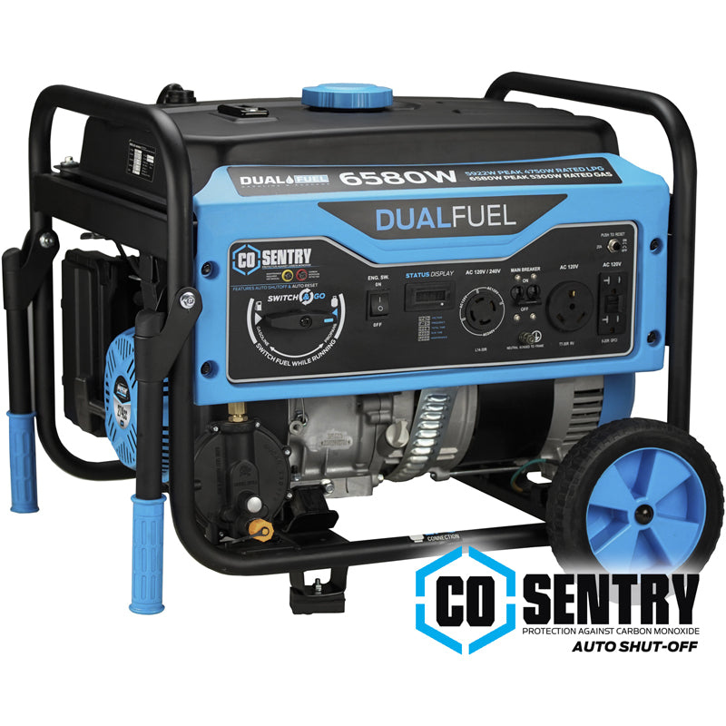 Pulsar PG6580BCO  6,580-Watt Dual-Fuel Generator with CO Alert